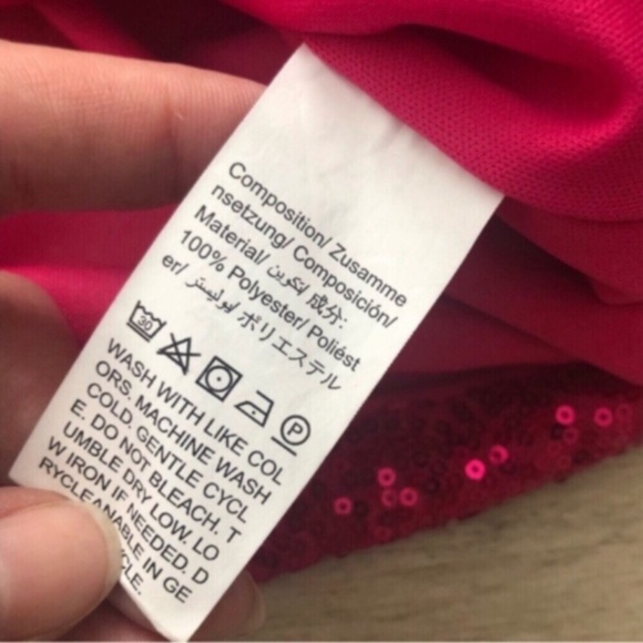 Vibrant Pink Fully Sequin Long Sleeve Blouse - Picture 6 of 8